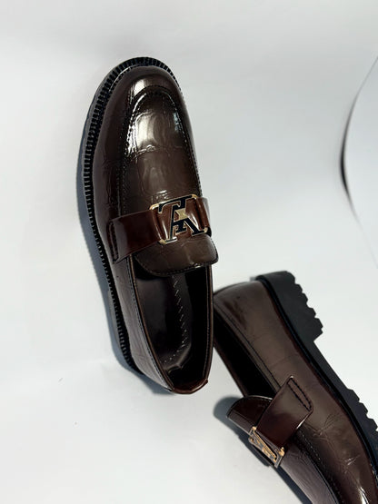 Brown Shine Formal Shoes with Glossy Finish