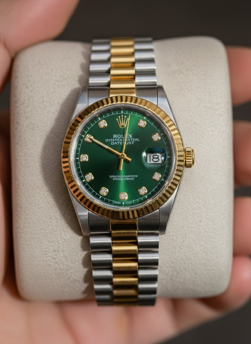 Rolex Datejust – Emerald Green Sunray Dial