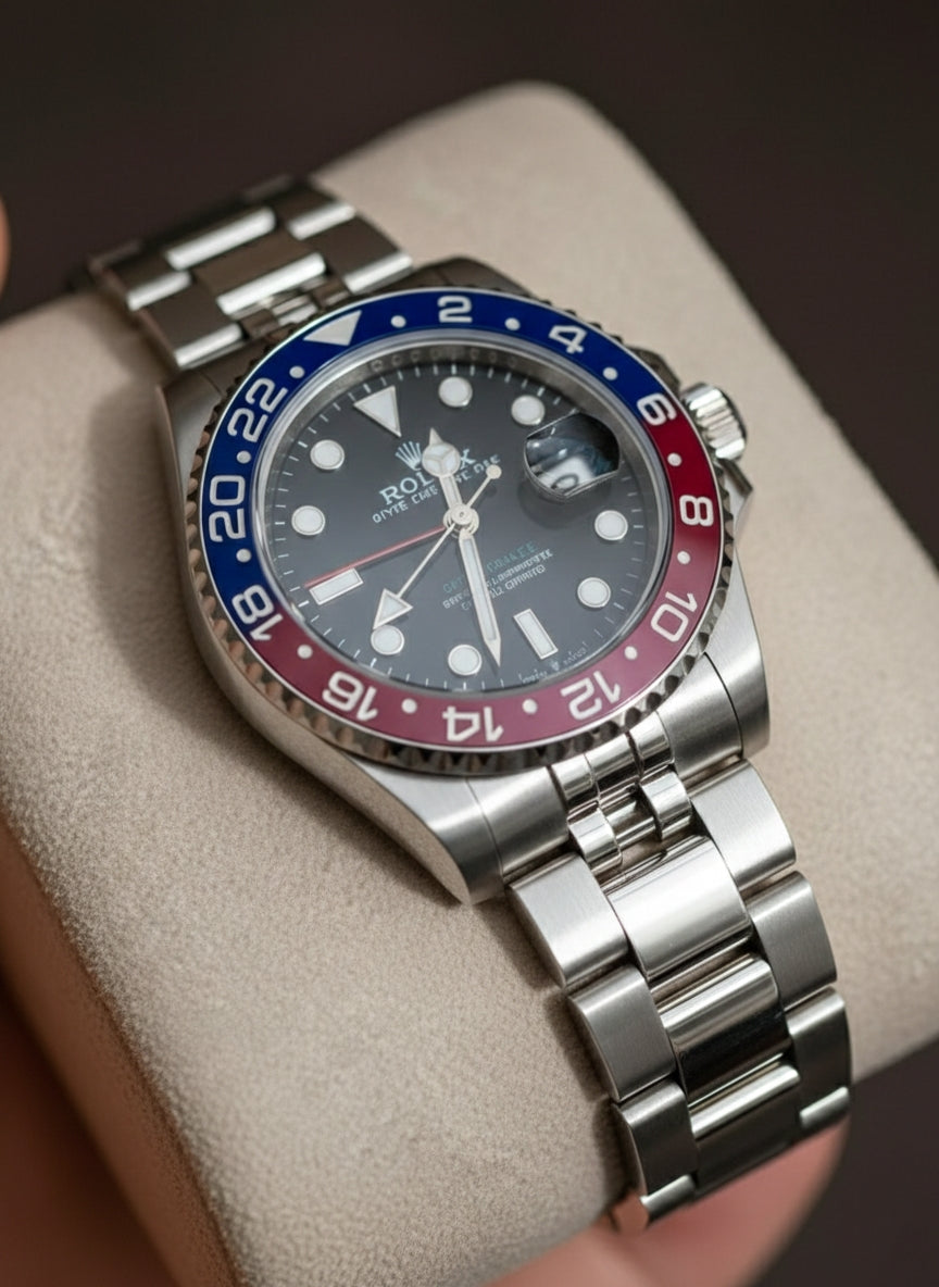 Rolex GMT-Master II Style Luxury Watch – Iconic "Pepsi" Bezel